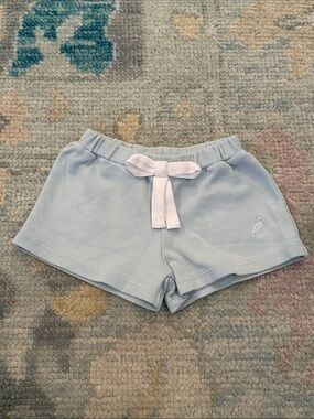 EUC 6/12 m Shipley shorts Light Blue Girls' Cotton Lounge Shorts with Bow Waist